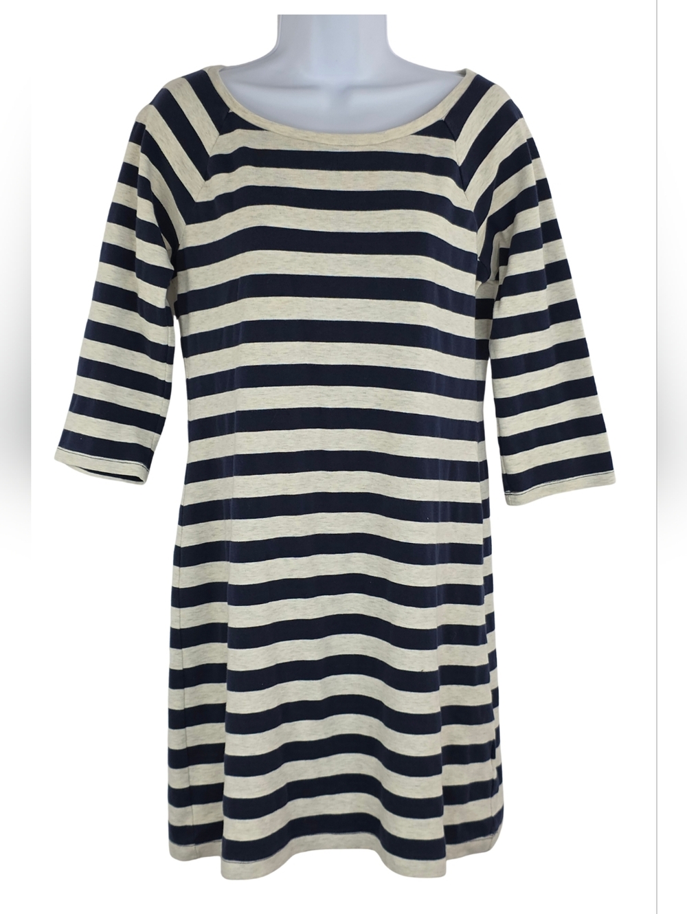 Old Navy M Black Gray Striped Dress 3521-AG